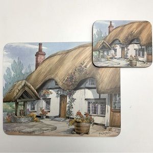 NWT Set of 6 Melamine Table Mats and Matching Coasters